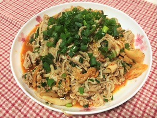 家族と一緒にとれるShapesレシピ①豚キムチ☆