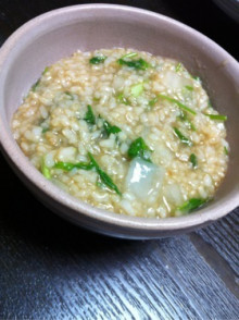 玄米で作る七草がゆ