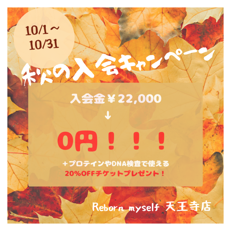 10月限定！オトクなキャンペーンお見逃しなく👀